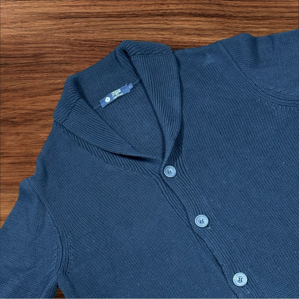 J. Crew Shawl Cardigan Navy Blue Men’s Large Button Up Preppy